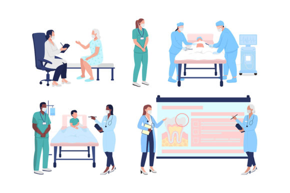 Medical Education Vector Character Set: Graphics for Branding