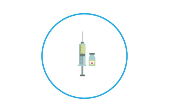 Medical Icon Vaccine Syringe Design Art