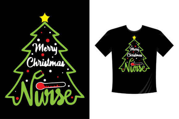 Merry Christmas Nurse T-Shirt Design