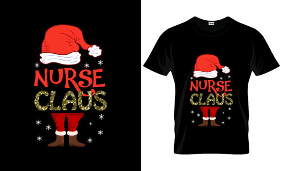 Nurse Claus Christmas Tshirt Graphics and Print Templates