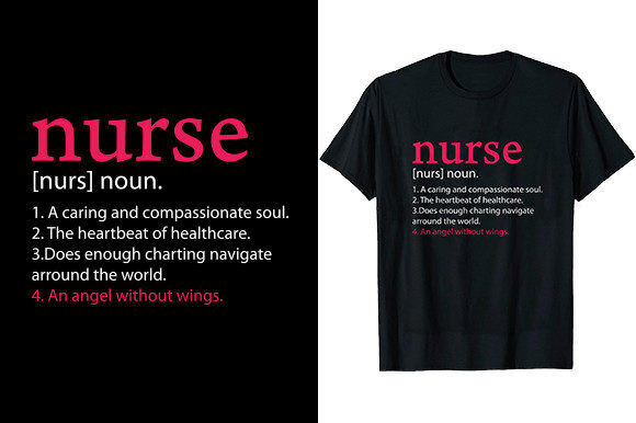 Nurse Dictionary T-Shirt Graphics and T-Shirt Designs