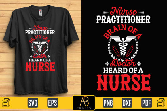 Nurse Practitioner Brain Sublimation Graphics