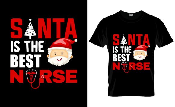 Santa is the Best Nurse Christmas Graphics