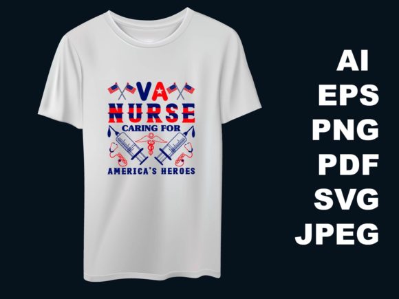 VA Nurse Caring Vector T-shirt Design Graphics