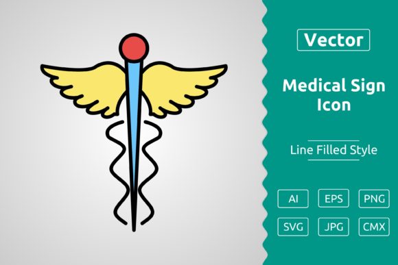 Vector Medical Sign Filled Outline Icon Graphics